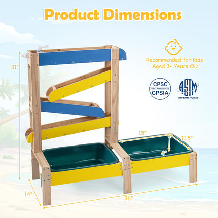 Costzon Sand and Water Table | Wooden Montessori Sensory Table