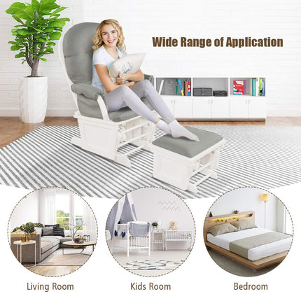 Costzon Baby Glider and Ottoman Cushion Set