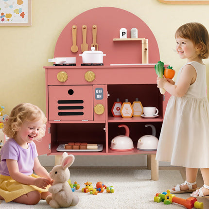 Costzon  Little Chef Pretend Play Kitchen w/Stoves for Kids 3+ Years Old