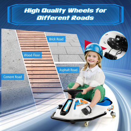 Costzon Electric Drifting Go Kart for Kids 24V Kids Ride On Drift Car