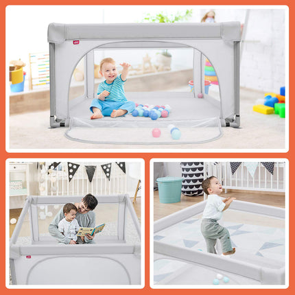 Costzon Baby Playpen, Extra Large Playard for Babies w/ 50 Ocean Balls