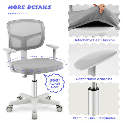 Costzon Kids Desk Chair, Children Study Computer Chair with Adjustable Height