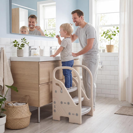 Costzon Toddler Step Stool for Bathroom Sink Adjustable 3-Step Helper Stool