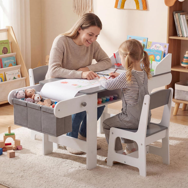 Costzon Kids Art Table and Chair Toddler Activity Desk Set