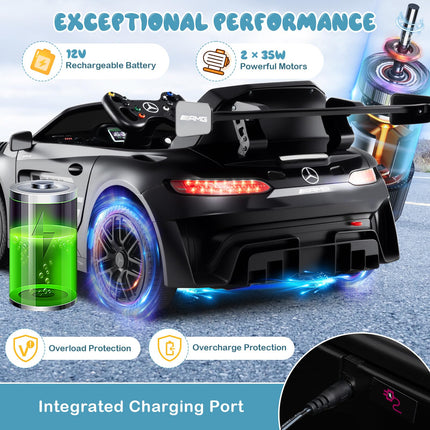 Costzon Ride on Car 12V Licensed Mercedes-AMG GT3 Kids Car with Remote Control