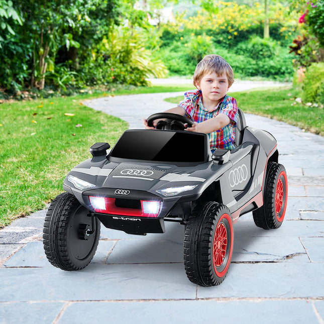 Costzon Ride on Car, Audi Licensed E-tron Racing Car, 12V Battery Powered Electric Vehicle