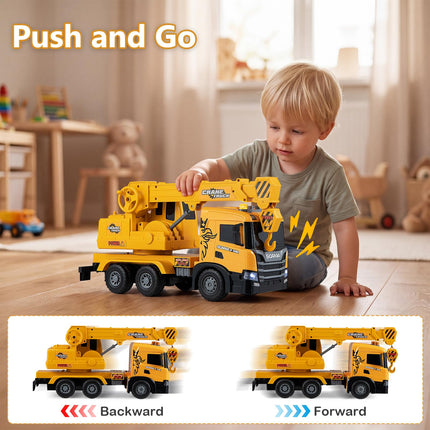 Costzon Licensed Scania Crane Truck Toy with Sounds and Lights for Kids(Crane)