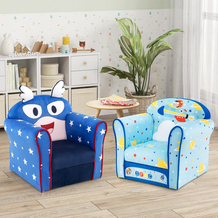 Costzon Kids Sofa, Children Armrest Chair with Pattern, Toddler Furniture