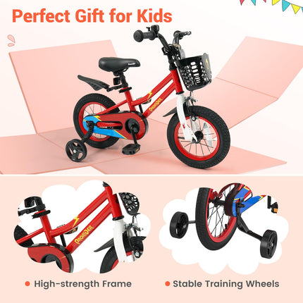 Costzon Kids Bike Coaster Brake & Removable Basket