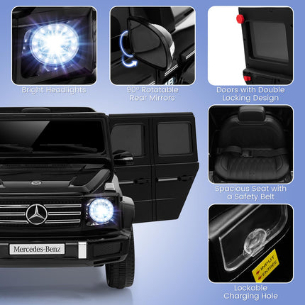 Costzon Ride on Car, Mercedes-Benz G500 Licensed Truck w/Rocking Mode, 3 Speeds, Remote