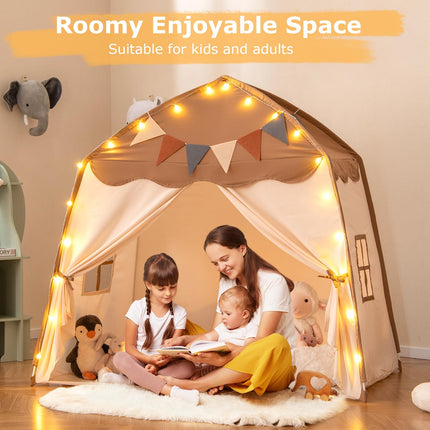 Costzon Kids Tent, Large Indoor Outdoor Dome Tent Playhouse w/Bright Lights