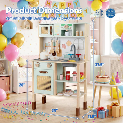 Costzon Kids Play Kitchen Toddler Toy Kitchen Set