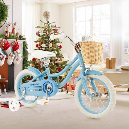 BABY JOY Kids Bike, 14 16 18 Inch Kids Bicycles for 3-8 Years Old Children with Training Wheels