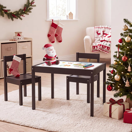 Costzon Kids Table and Chairs with Graffiti Top