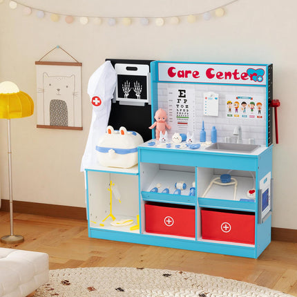 Costzon Kids Wooden Doctor Playset Medical Activity Center w/ 29 Accessories