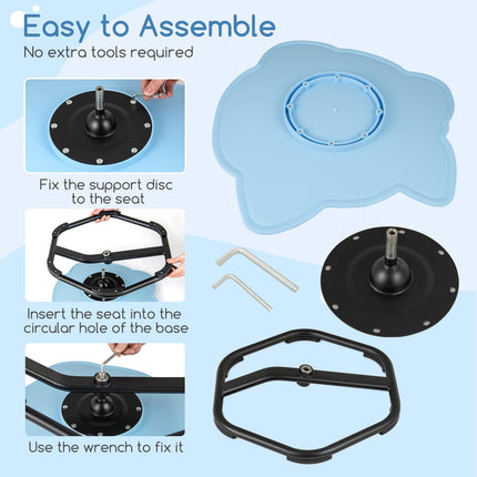 Costzon 360° Sit and Swivel Autistic Children Sensory Toy Non Slip Metal Base