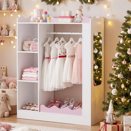 Costzon Kids Dress Up Storage with Mirror