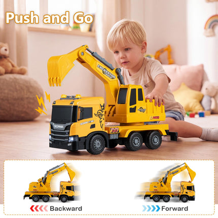 Costzon Licensed Scania Excavator Toy with Adjustable Arm Bucket(Excavator)