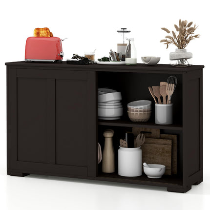 Costzon Kitchen Sideboard Wooden Cupboard Server Buffet Console Table