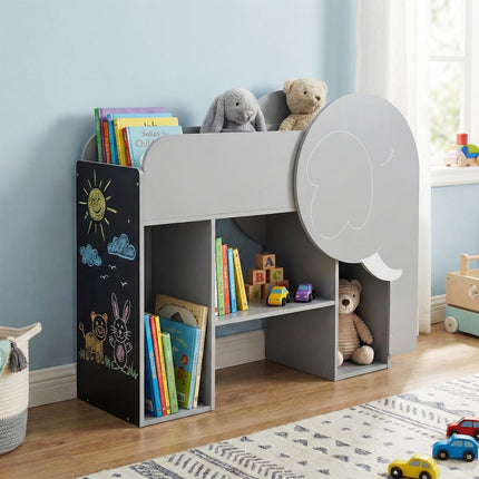 Costzon Elephant Kids Bookshelf 3-Tier Toddler Toy Storage Organizer