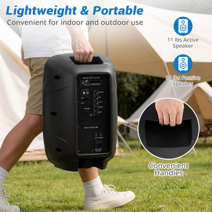Costzon Portable 10" Bluetooth PA Speaker Set with Dual Speakers