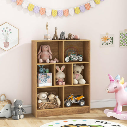 Costzon Montessori Shelf, 7-Section Toy Storage Organizer for Books Toys