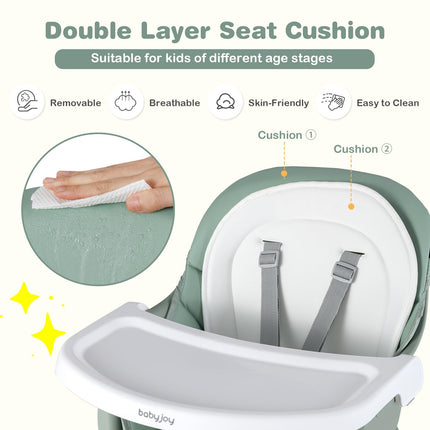 BABY JOY Baby High Chair 8 in 1 Convertible Highchair