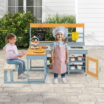 Costzon 2-in-1 Mud Kitchen & Kids Picnic Table