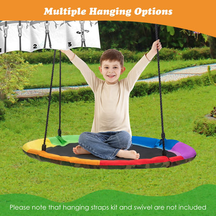 Costzon 660lbs Metal Swing Sets for Backyard, Heavy Duty Full Steel Swing Frame with 2 Swing Set