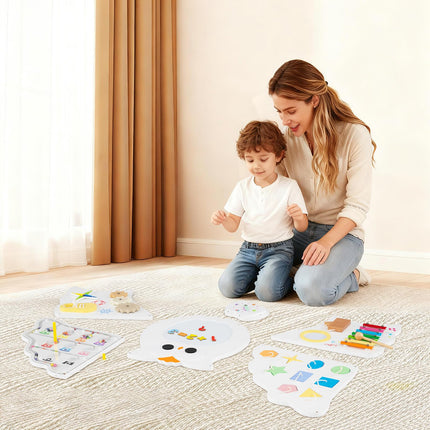 Costzon Owl Activity Wall Busy Board Panels 11-in-1 Toddler Learning Activity Center