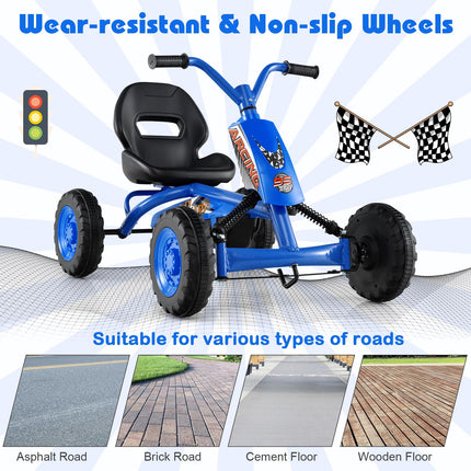Costzon 4 Wheel Toddler Ride On Pedal Car Adjustable Seat Outdoor Off-Road Racer