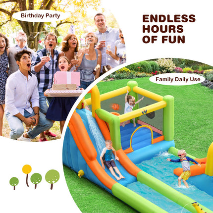 BOUNTECH Inflatable Water Slide, 20.5x11FT Mega Waterslide Park Bounce House for Outdoor Fun w/Long Slide