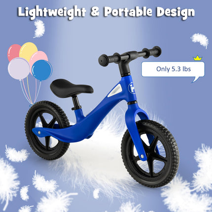 BABY JOY Kids Balance Bike, Lightweight Toddler Bicycle with Rotatable Handlebar & Adjustable Seat Height