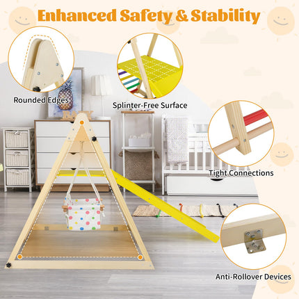 Costzon Indoor Jungle Gym Montessori Climbing Toys for Toddlers