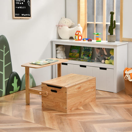 Convertible Toy Storage Bench with Built-in Handle for Kindergarten  -  Costzon