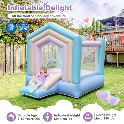 Costzon Inflatable Bounce House, Dream Cotton Bouncy House for Kids 5-12 Indoor Outdoor Family with Large Jumping Area