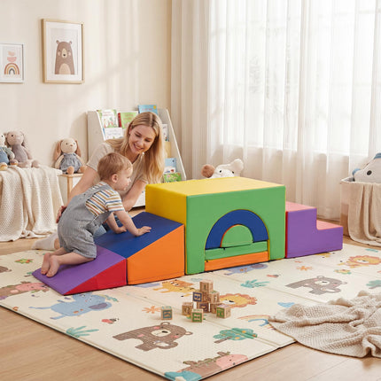 Costzon 7 Pieces Toddler Climbing Toys Indoor Foam Climbing Blocks