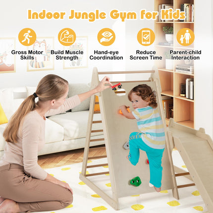 Costzon Indoor Kids Jungle Gym Climbing Toys for Toddlers with Extended Slide