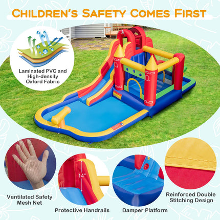 BOUNTECH Inflatable Water Slide, 9 in 1 Bounce House Water Slide Combo, Blow up Bouncy Castle Water Slides
