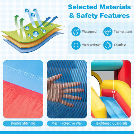 BOUNTECH Ice Cream Themed Inflatable Bounce House with Ball Pit