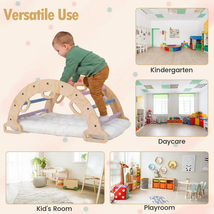Costzon Wooden Rocking Climbing Arch w/Cushion