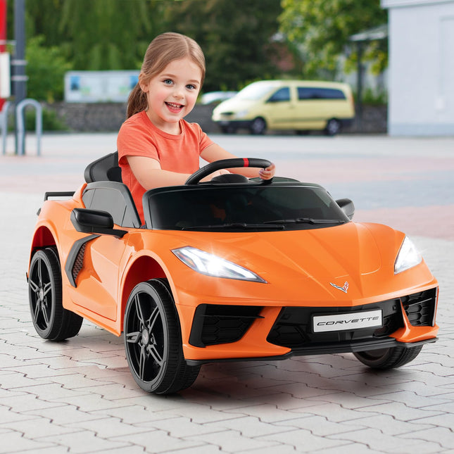 Costzon Ride On Car, Licensed Chevrolet Corvette C8 Kids' Electric Vehicles w/Remote Control,  Kids Car for Boys Girls Aged 3+