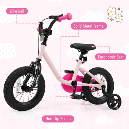 Kids Bike for 3-7 Years Old Boys and Girls 12/14/16-Inch Children Bicycle with Removable Training Wheels