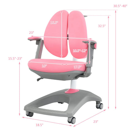 Costzon Kids Chair, Adjustable Height Student Chair, Home School Ergonomic Computer Chair, Kids Desk Chair
