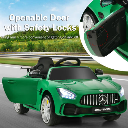 Costzon Ride on Car, 12V Licensed Mercedes Benz GTR Kids Car to Drive, Electric Cars for Kids