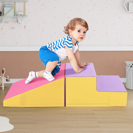 Costzon Climbing Toys for Toddlers, Soft Play Set for Crawling, Climbing, Sliding