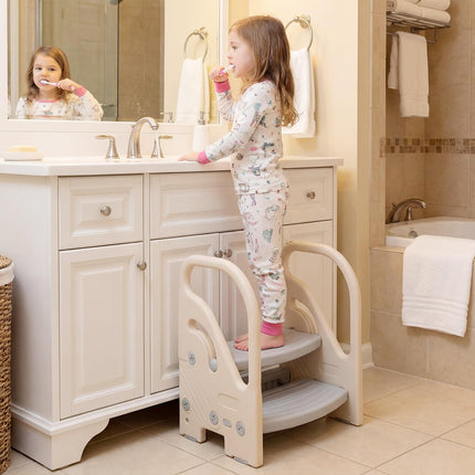 Costzon Toddler 2-Step Stool Convertible Plastic Ladder