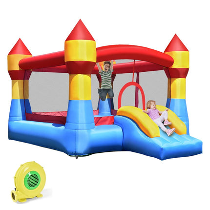 Costzon Inflatable Bounce House Castle Jumper Slide Mesh Walls