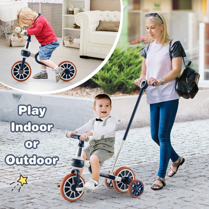 BABY JOY 4 in 1 Tricycle for Toddlers, Kids Trike Baby Balance Bike, Boy Girl Ride-on Toy