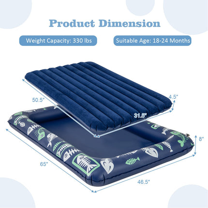 Costzon Inflatable Toddler Travel Bed, Kids Air Mattress Set w/Electric Pump